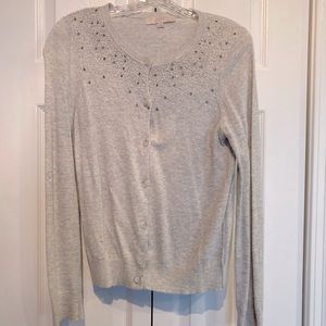 Loft, light grey cardigan